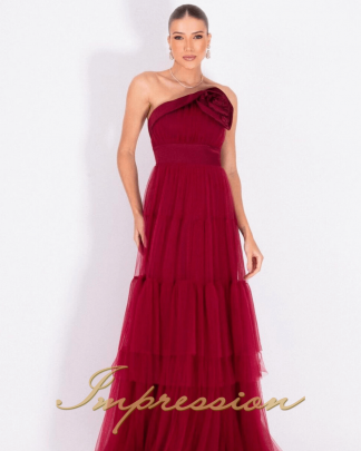 Vestido de Festa Longo Marsala