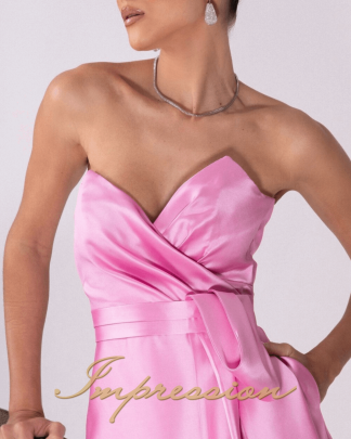 Vestido de Festa Longo Rosa