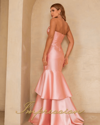 Vestido de Festa Longo Rose em Zibeline