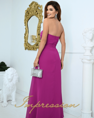 Vestido de Festa Longo Fucsia