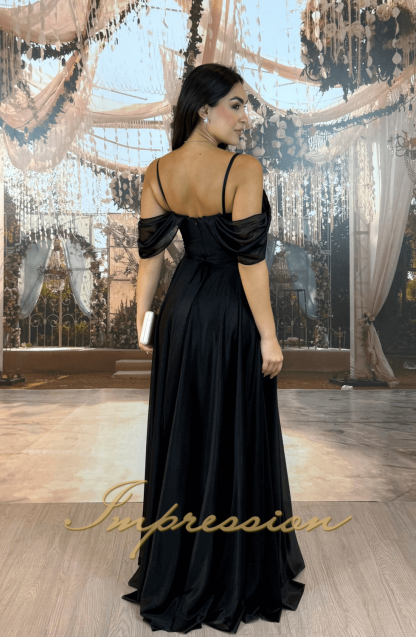 Vestido de Festa Longo Preto - Image 2