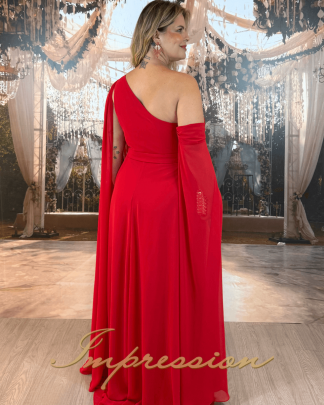 Vestido de Festa Longo Plus Size Vermelho